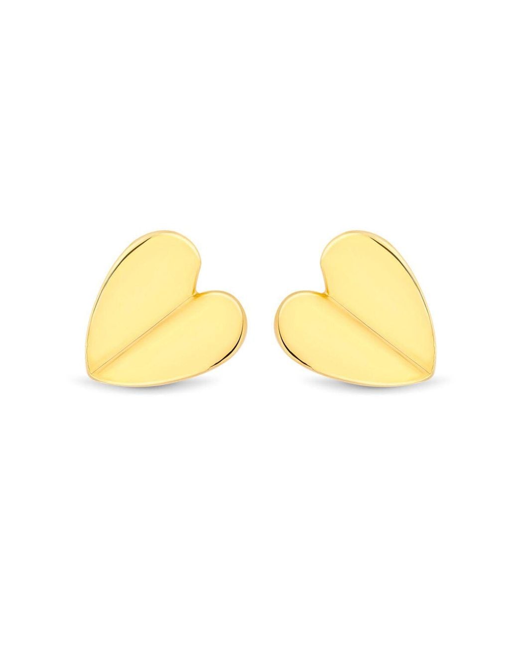 Simply Silver Brown Plated Sterling Heart Stud Earrings