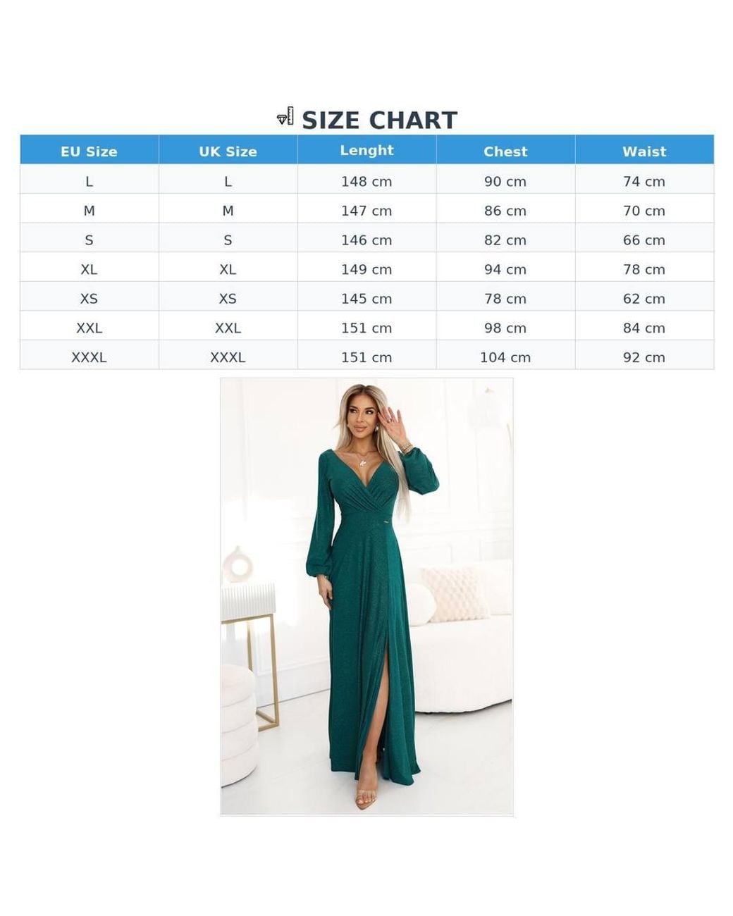 Love Lace Green Wrap Long Sleeve Maxi Dress With Slit