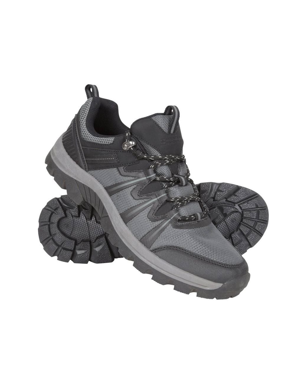 Mountain Warehouse Gray 'Lomond' Breathable Mesh Upper Everyday Outdoor Walking Shoes for men