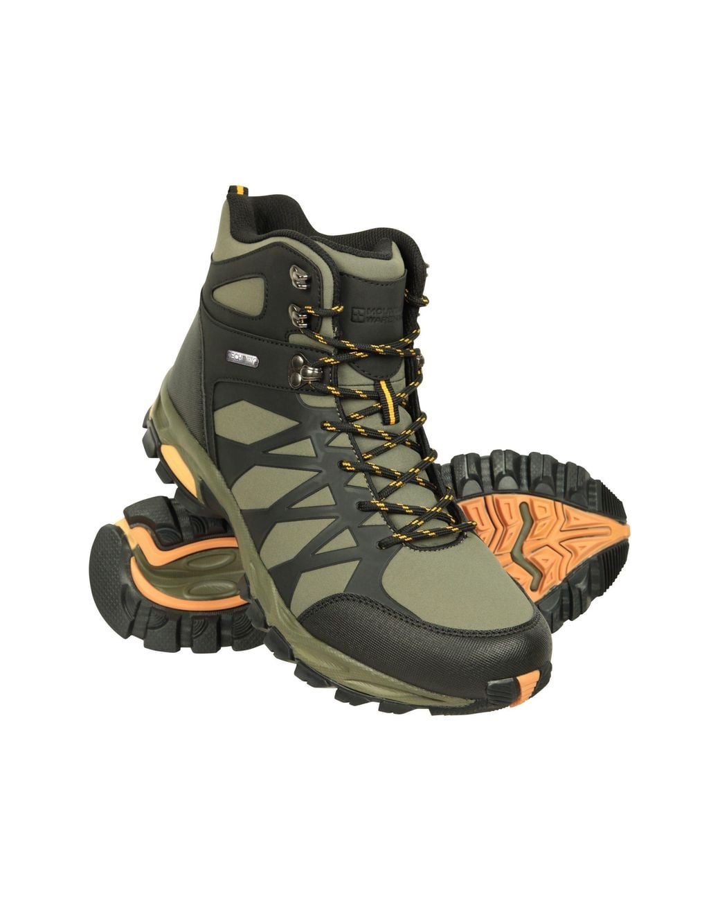 Mountain Warehouse Green Trekker Ii Waterproof Softshell Boots Walking Hiking for men