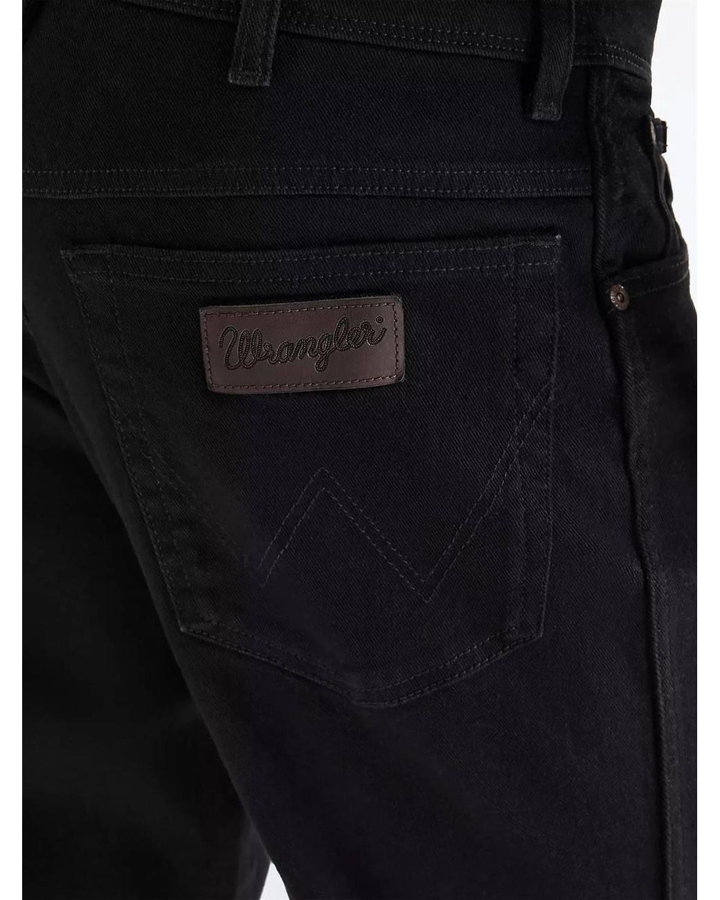 Wrangler Black Texas Straight Low Stretch Jeans For for men