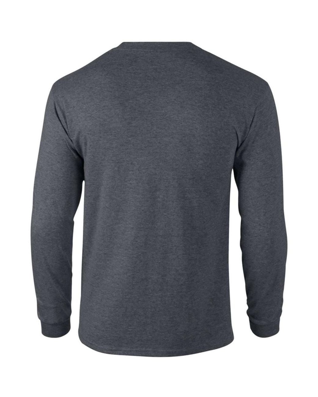 Gildan Blue Plain Crew Neck Ultra Cotton Long Sleeve T-Shirt for men