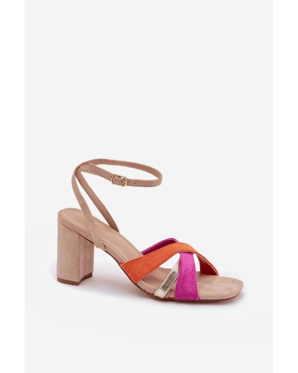 Love Lace Pink Elegant Heel Sandals With Secure Straps For Everyday Wear