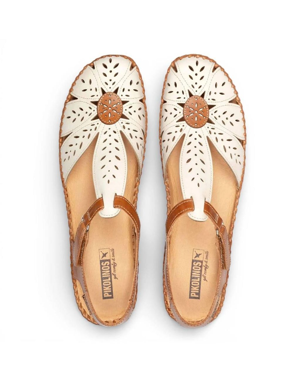 TruClothing Brown Leather Cushioned Wedge Sandal Shoes