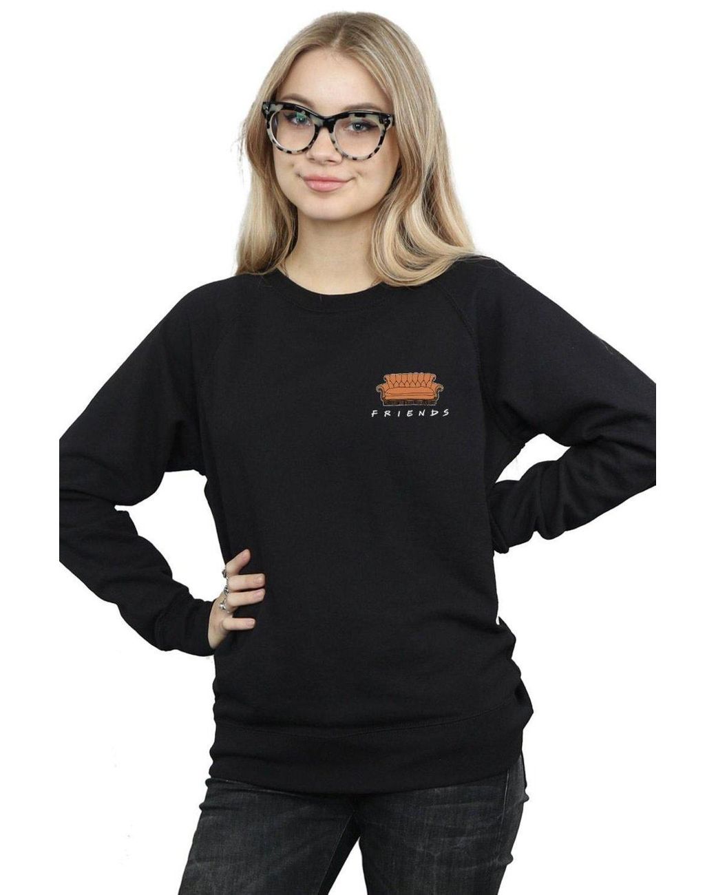Friends Couch Breast Print Sweatshirt in Black Lyst UK