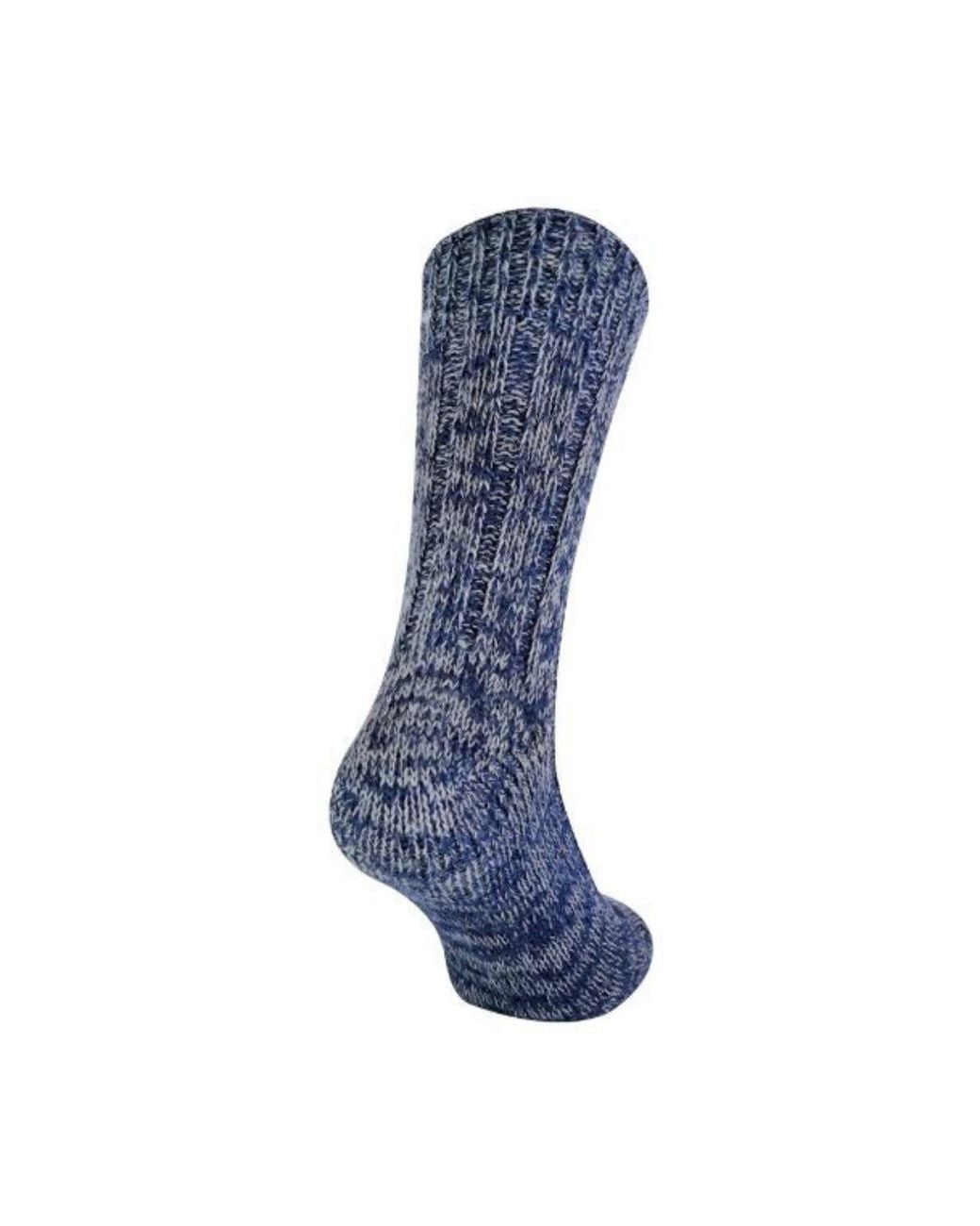 Sock Snob Blue 1 Pack Thick Warm 100% Wool Hiking & Walking Socks for men