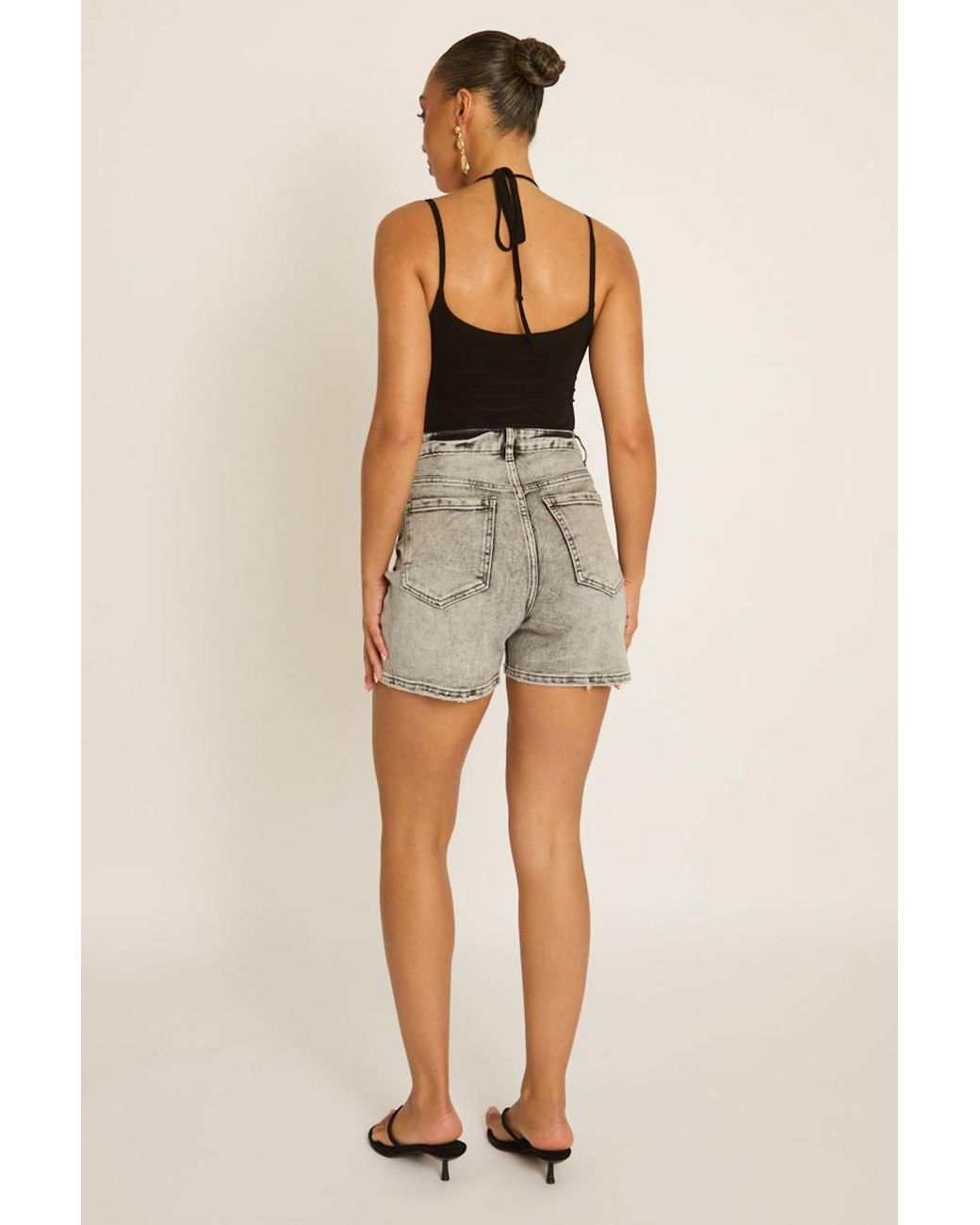 Rebellious Fashion Black Lace Trim Halter Bodysuit