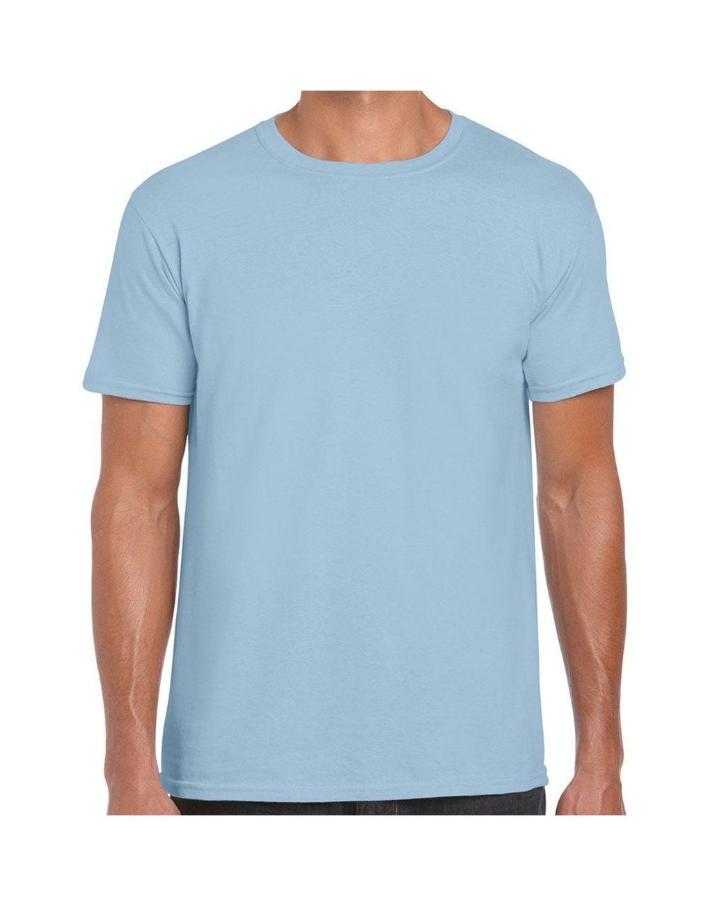 Gildan Blue Soft Style Ringspun T-Shirt for men