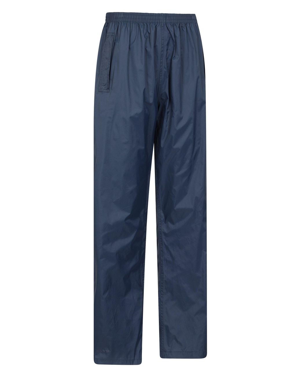 Mountain Warehouse Blue 'Pakka' Waterproof Hook & Loop Ankle Openings Everyday Over Trousers