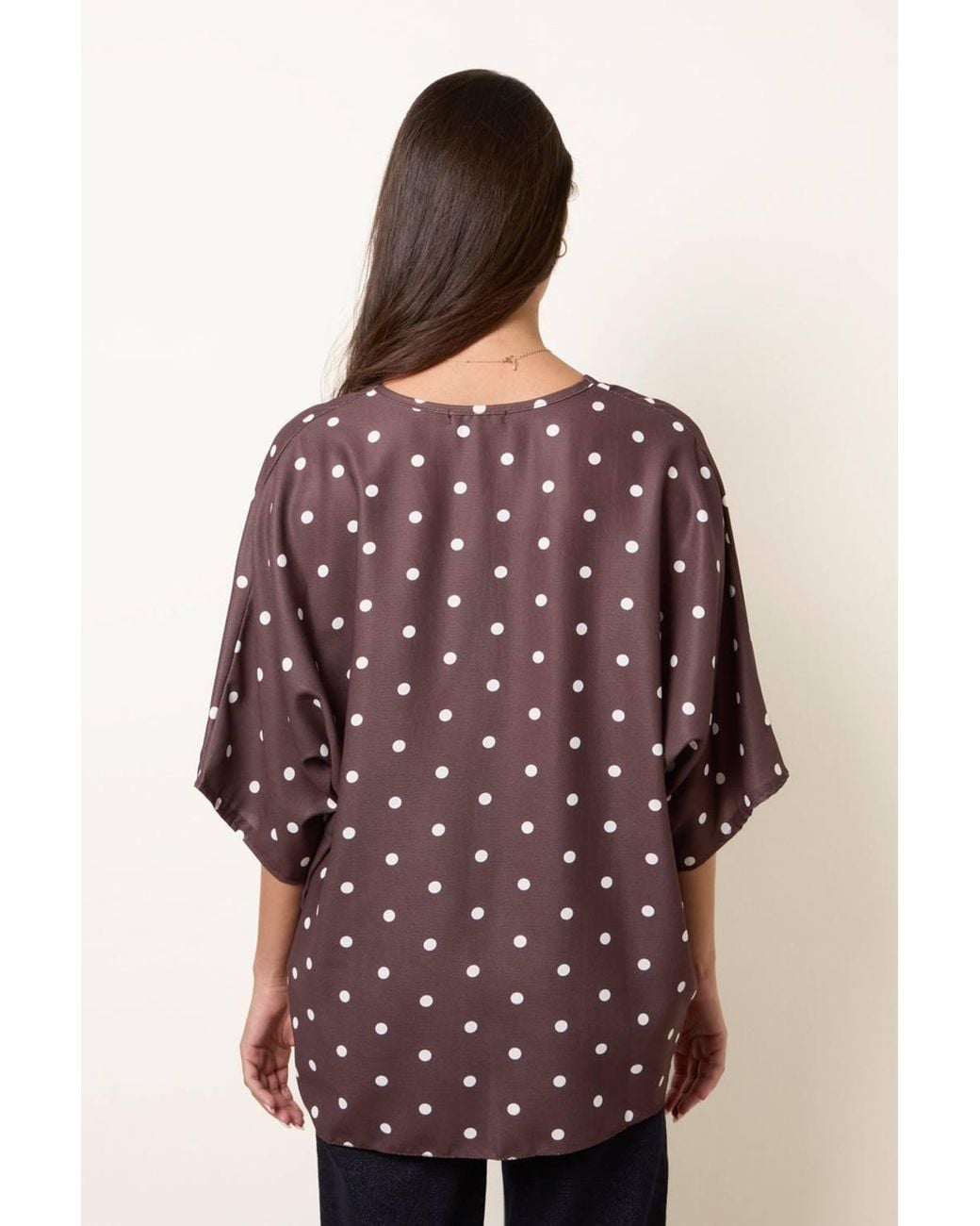 Blue Vanilla Purple Short Sleeve V-Neck Top