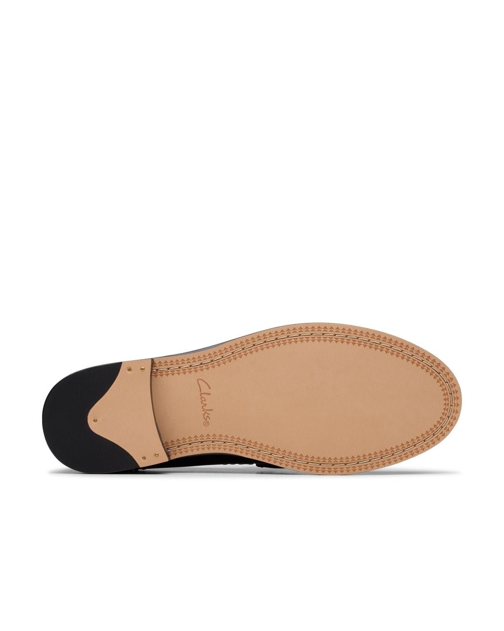 Clarks Black Straven Edge Combination Leather Slip Ons, Loafers