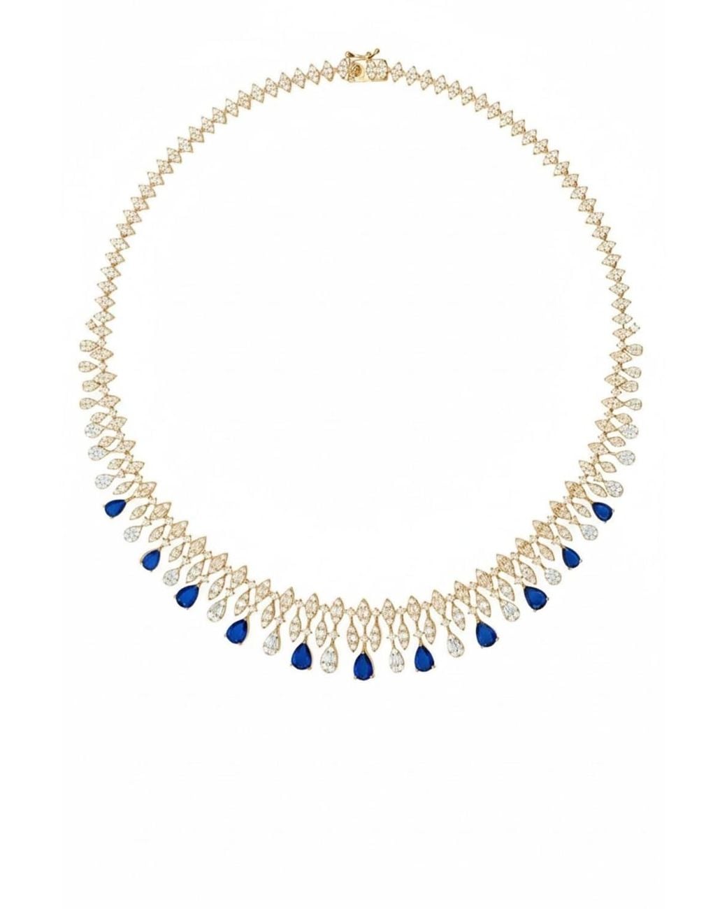 Latelita London Metallic Duchess Sapphire Statement Necklace