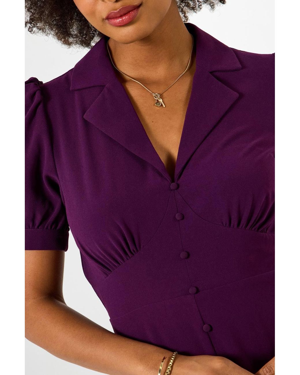 Joe Browns Purple Vintage Inspired Tea Dress