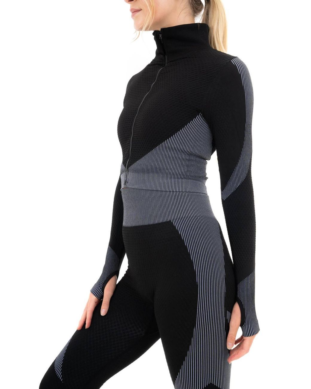 Smart Living Black Lightweight & Versatile Zipper Jacket With Thumb Hole