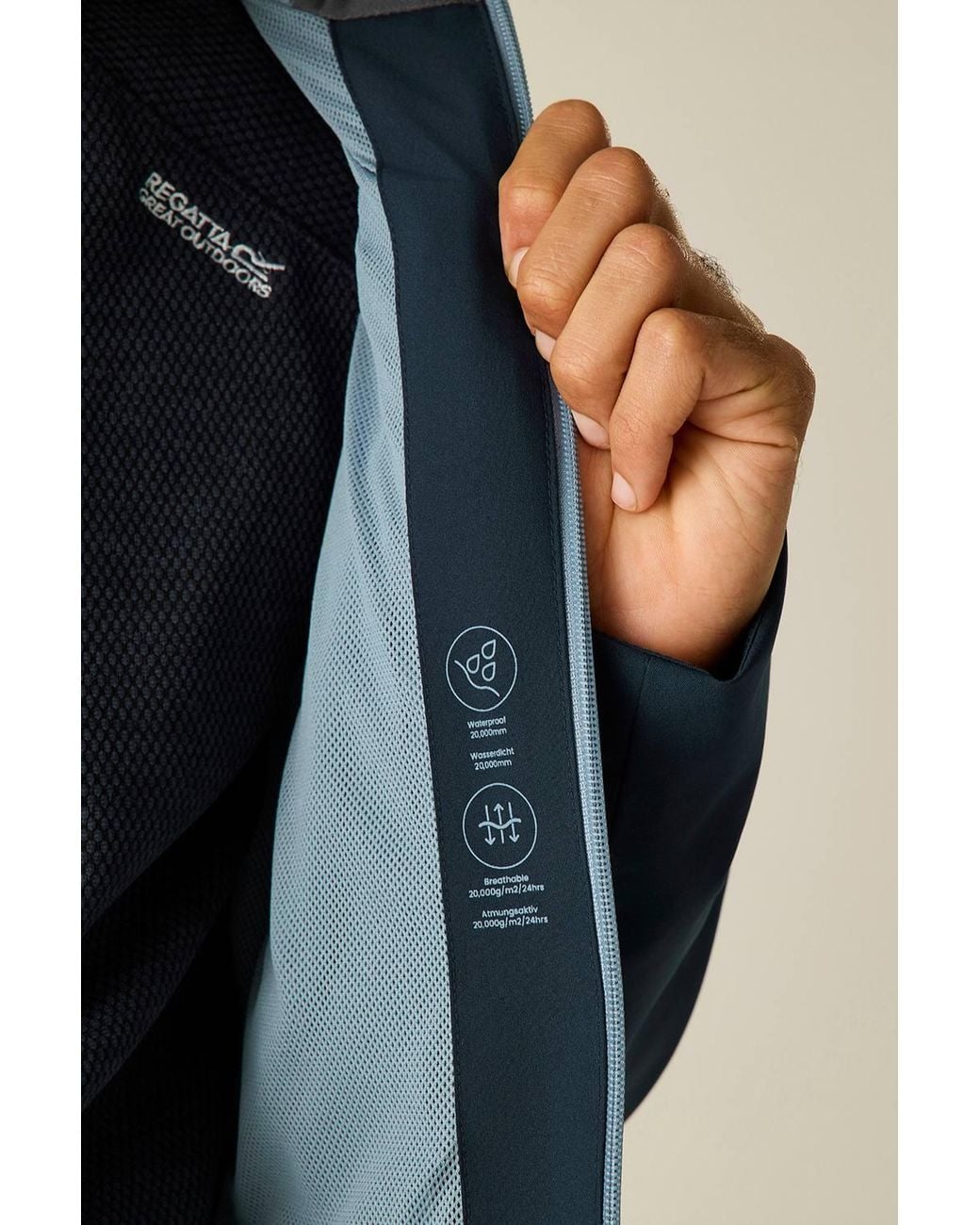 Regatta Blue Birchdale Waterproof Shell Jacket for men
