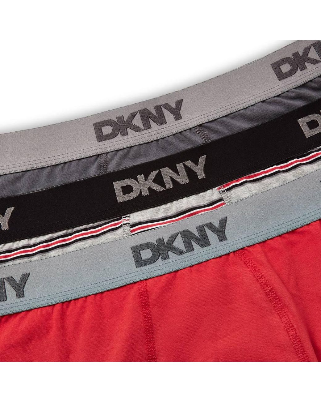 DKNY Red 3 Pack Olean Trunks for men
