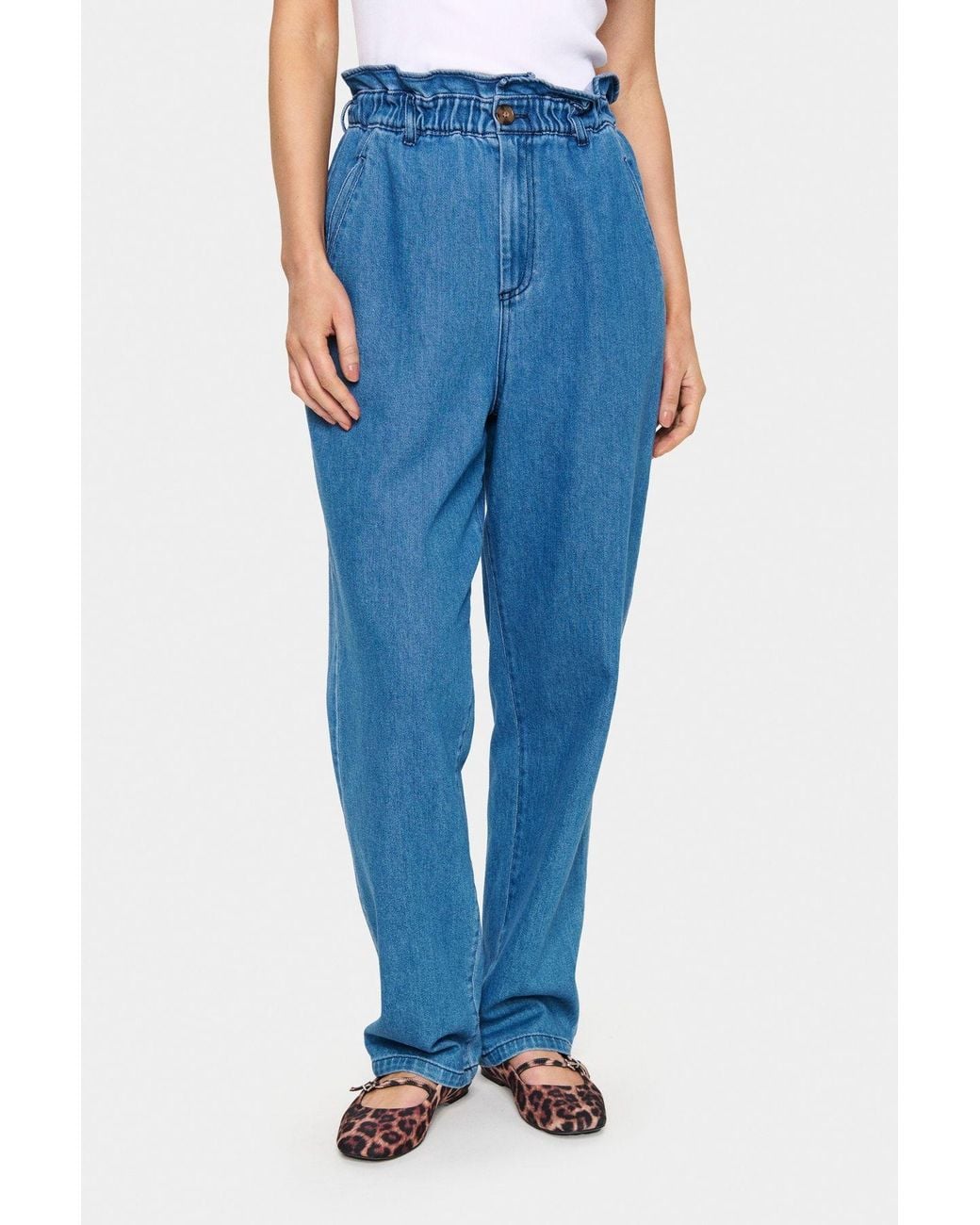 Saint Tropez Blue Kayosz High Waisted Straight Leg Jeans