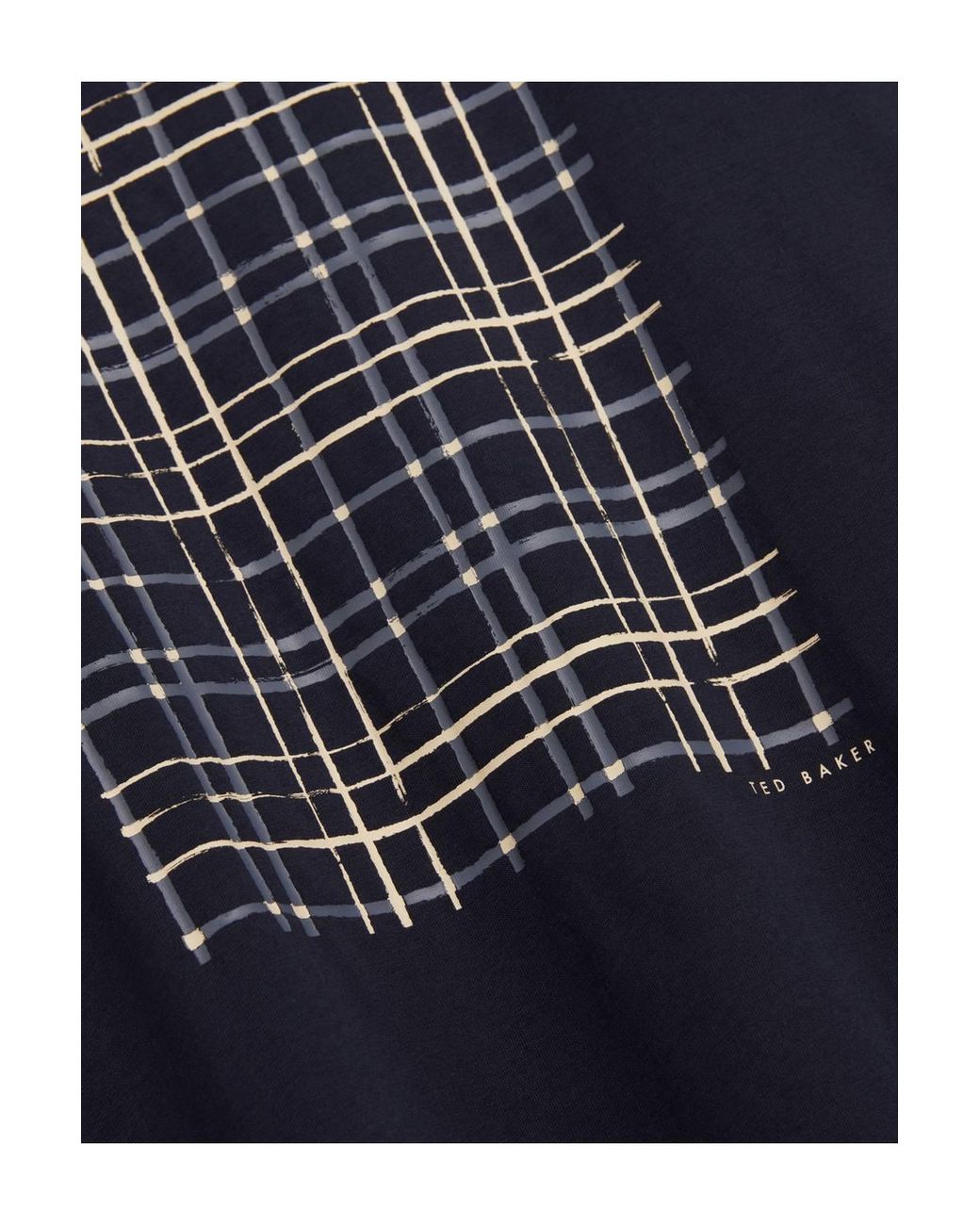 Ted Baker Blue Sionan Box Print T-Shirt for men