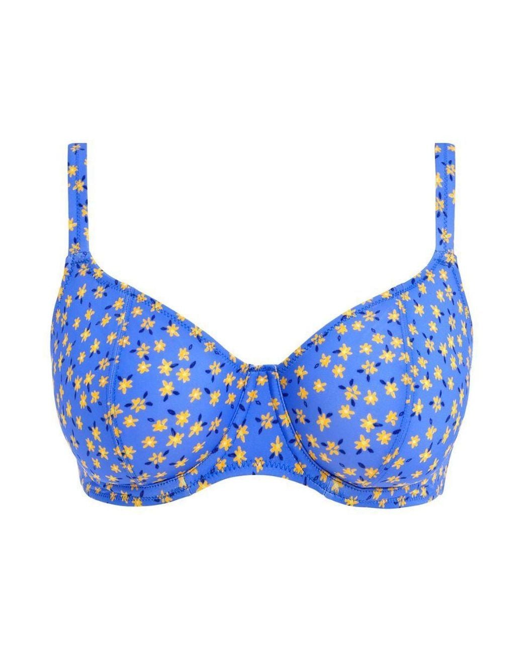 Freya Blue Garden Disco Plunge Bikini Top