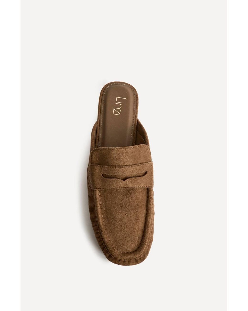 Linzi Brown Journal Ruched Square Toe Mules