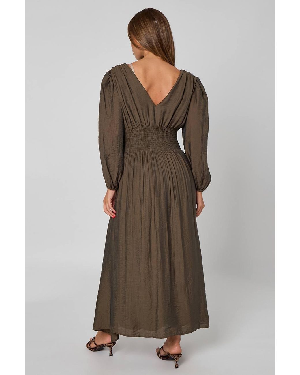 Urban Bliss Brown Elasticated Waist Dress
