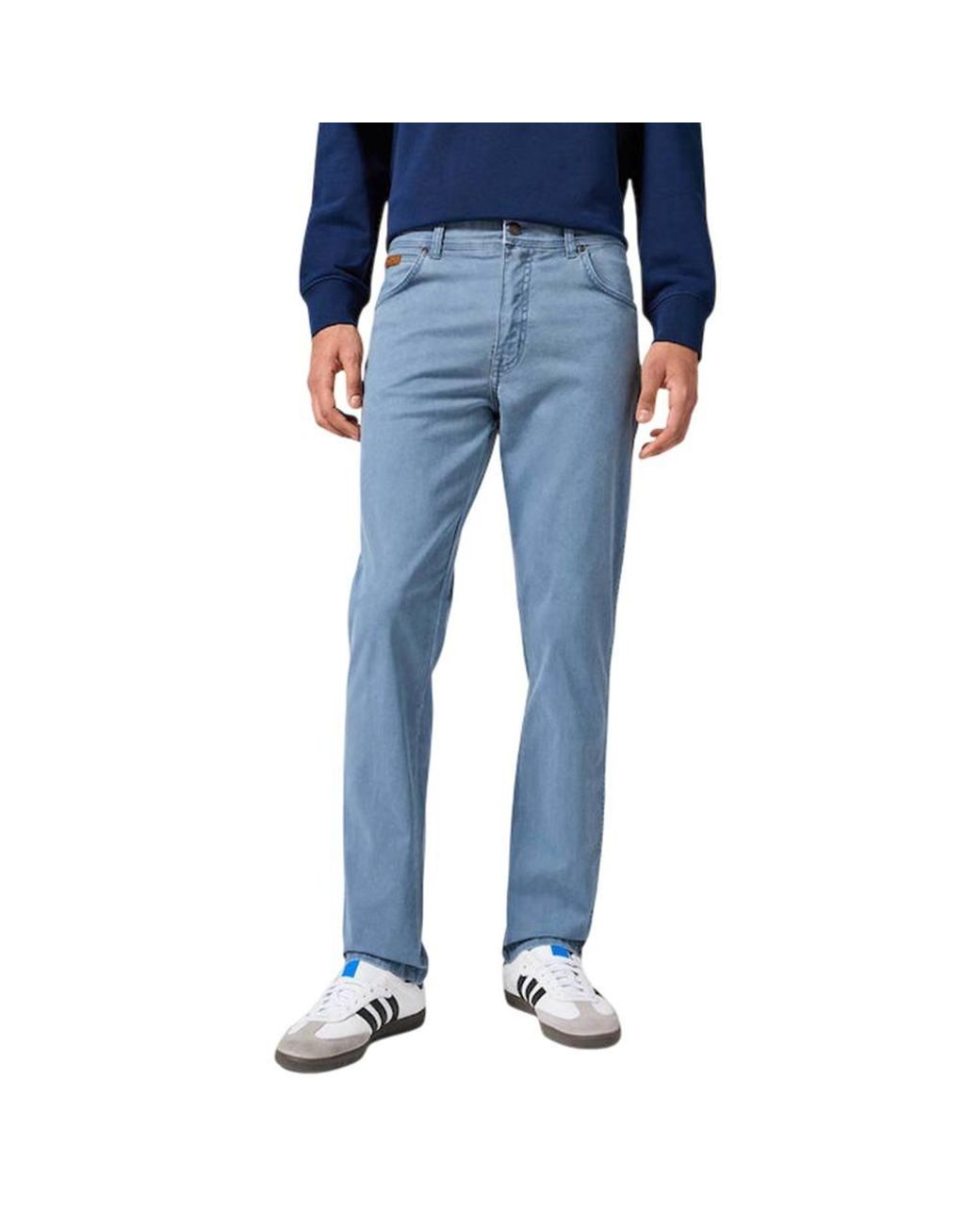 Wrangler Blue Texas Stratch Grisaille Chino Trouser For for men