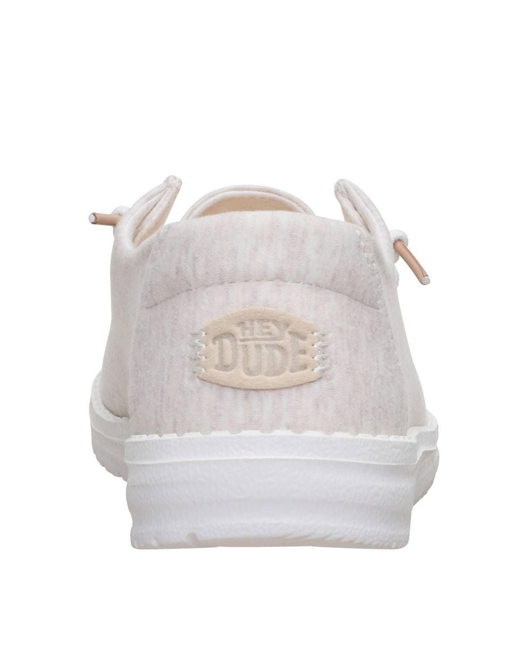 HeyDude White Wendy Stretch Jersey Slip On Shoe