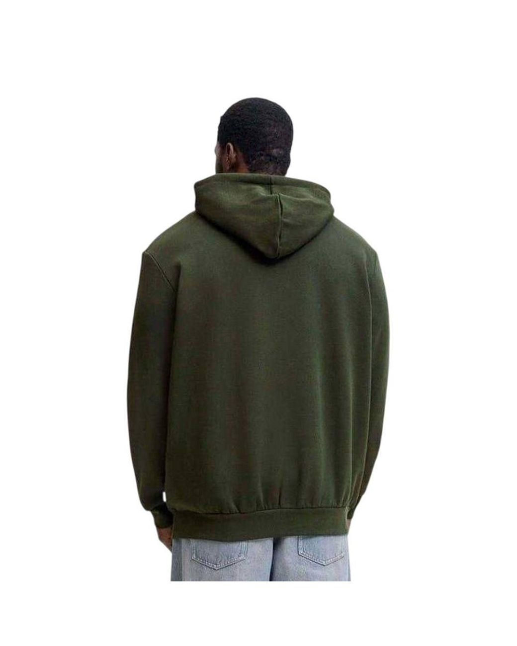 Jack & Jones Green Lettering Logo Long-Sleeved Hoodie for men
