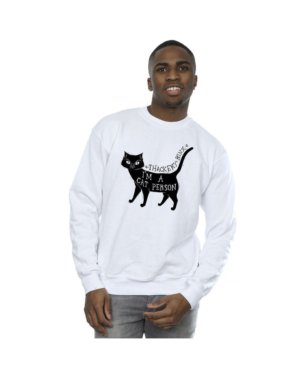 Disney White Hocus Pocus A Cat Person Sweatshirt for men