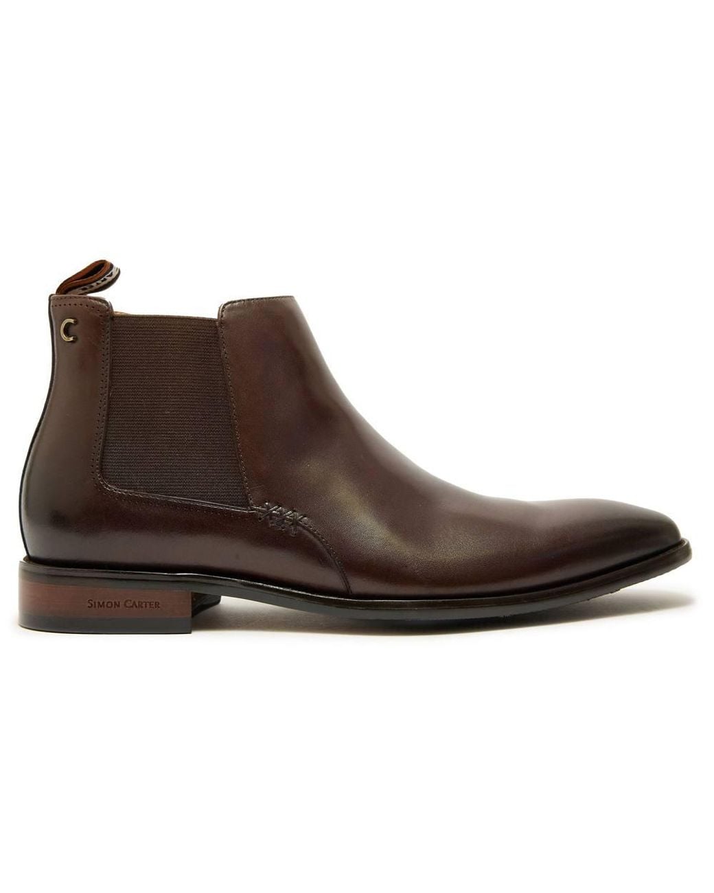 Simon Carter Brown Corso Chelsea Boots for men