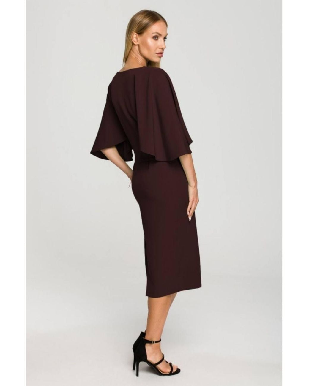 Love Lace Red Short Sleeve Midi Dress With Ruffles & Zip