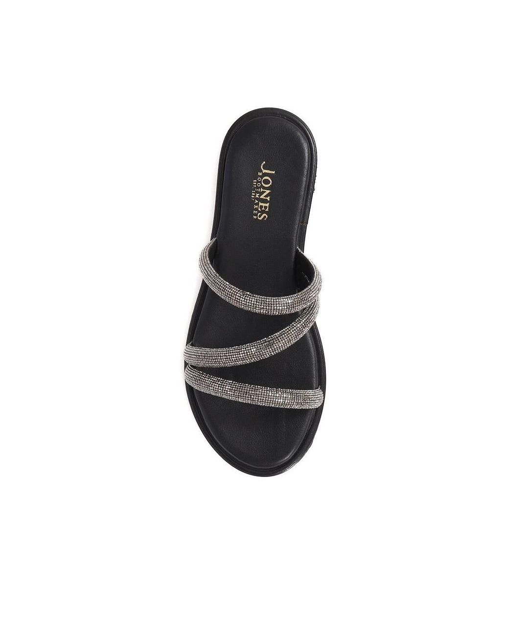 Jones Bootmaker Black Ghita Calf Leather Sandals