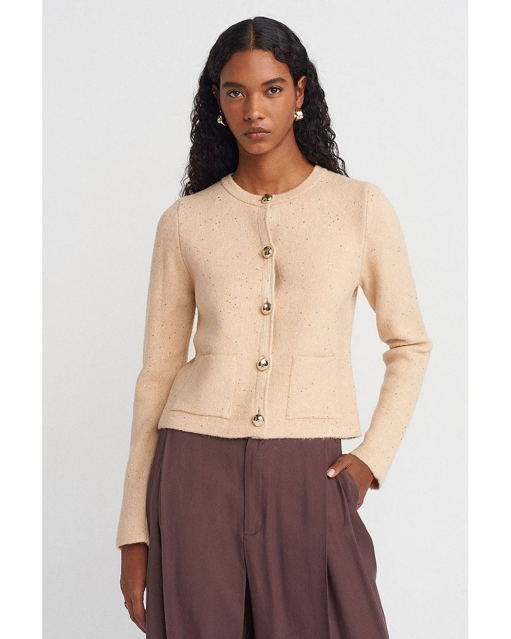 Dilvin Red Knit Cardigan
