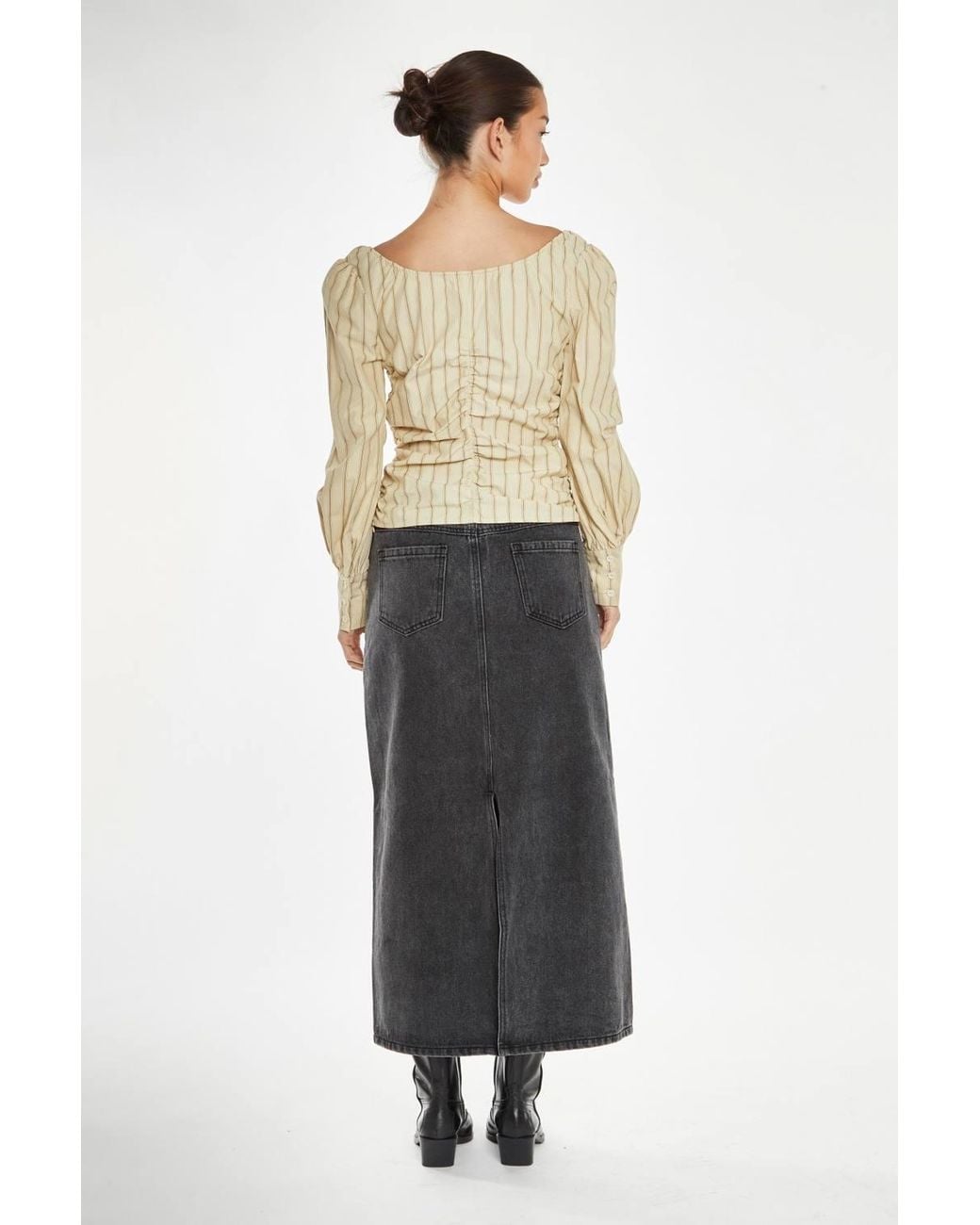 Shnoo Natural Gathered-Front Top