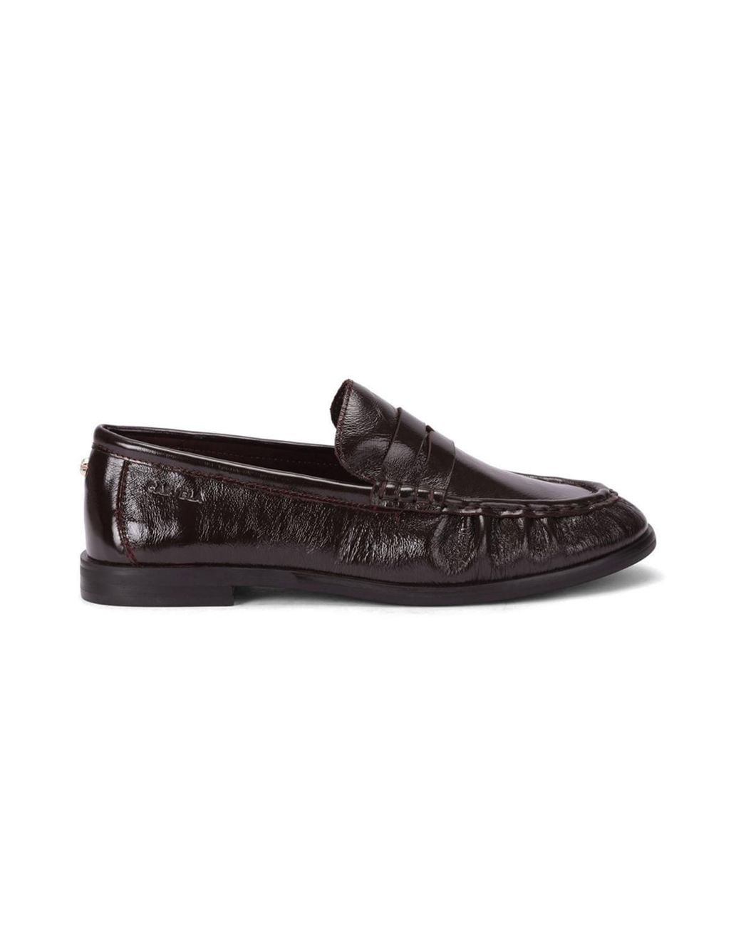 Carvela Kurt Geiger Brown 'Santi Loafer' Patent Flats