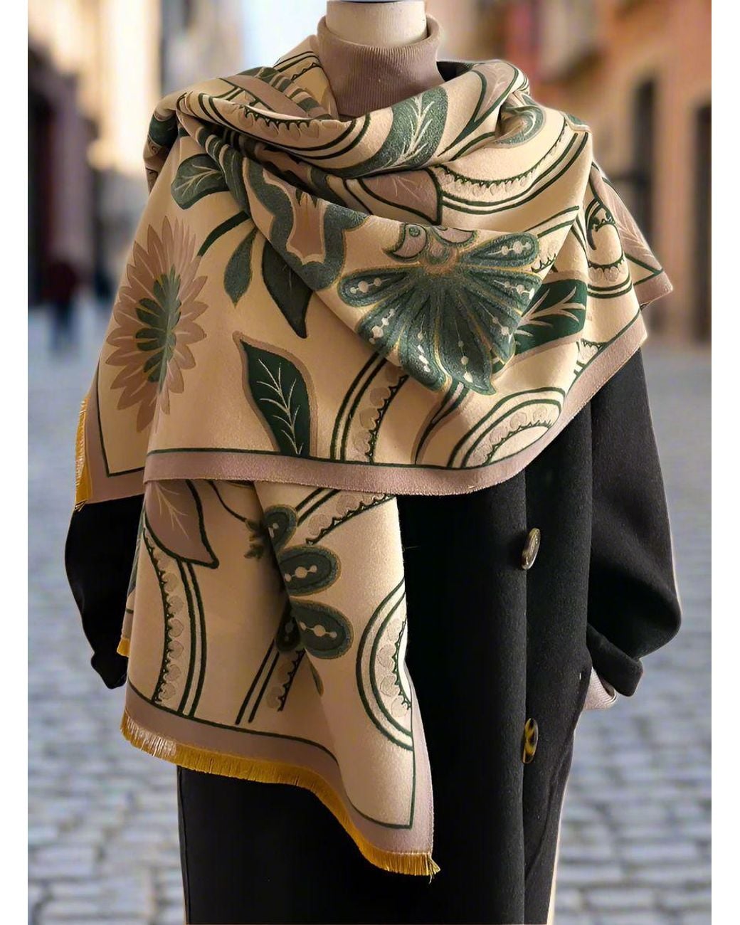 Lemon Daisy Accessories Black Kyra Wrap Scarf Shawl