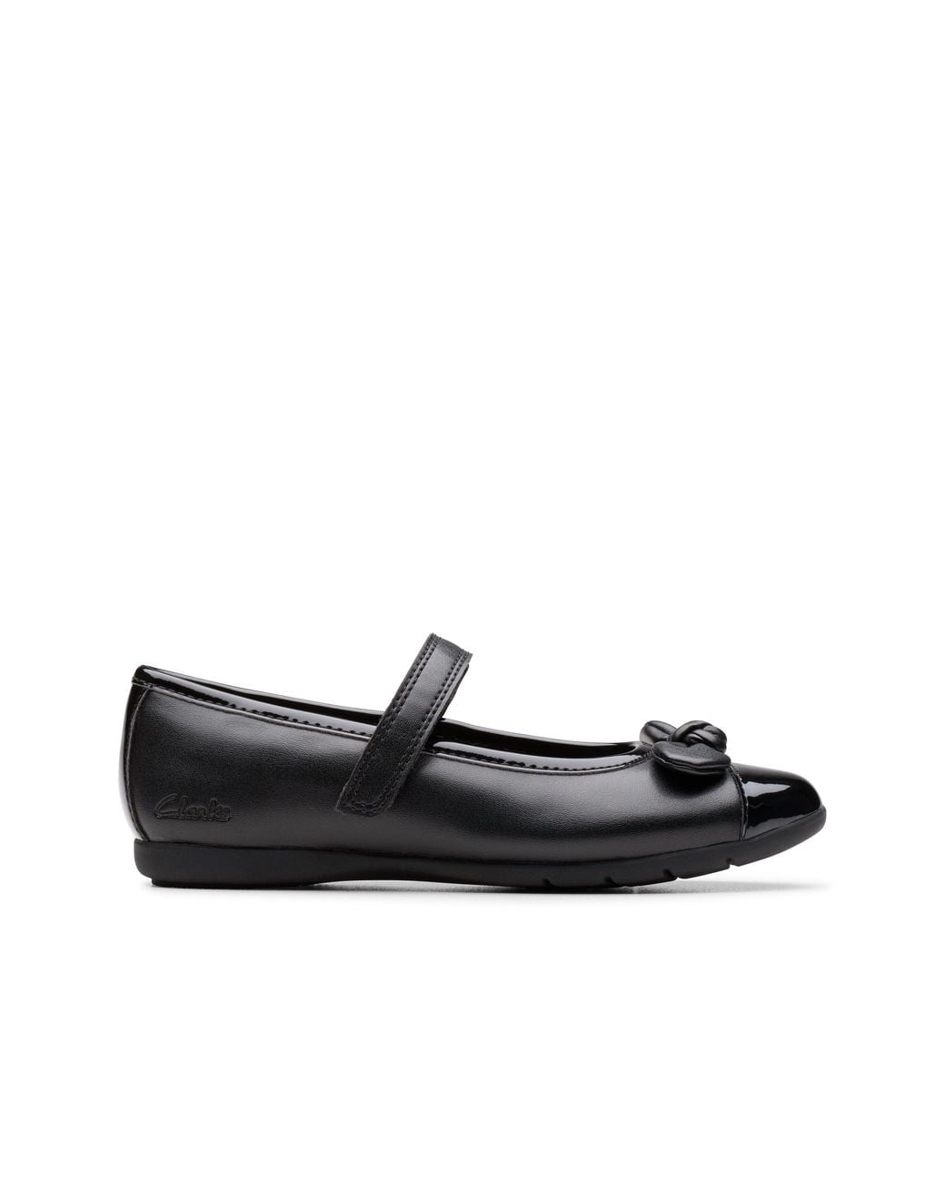 Clarks Black Dance Beam Kid Mary Jane, Riptape, School Shoes