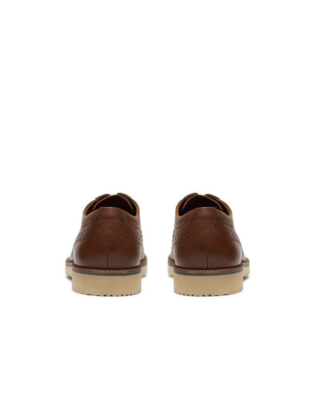 Clarks Brown Tahoe Limit Tan Leather Brogues, Lace Up for men