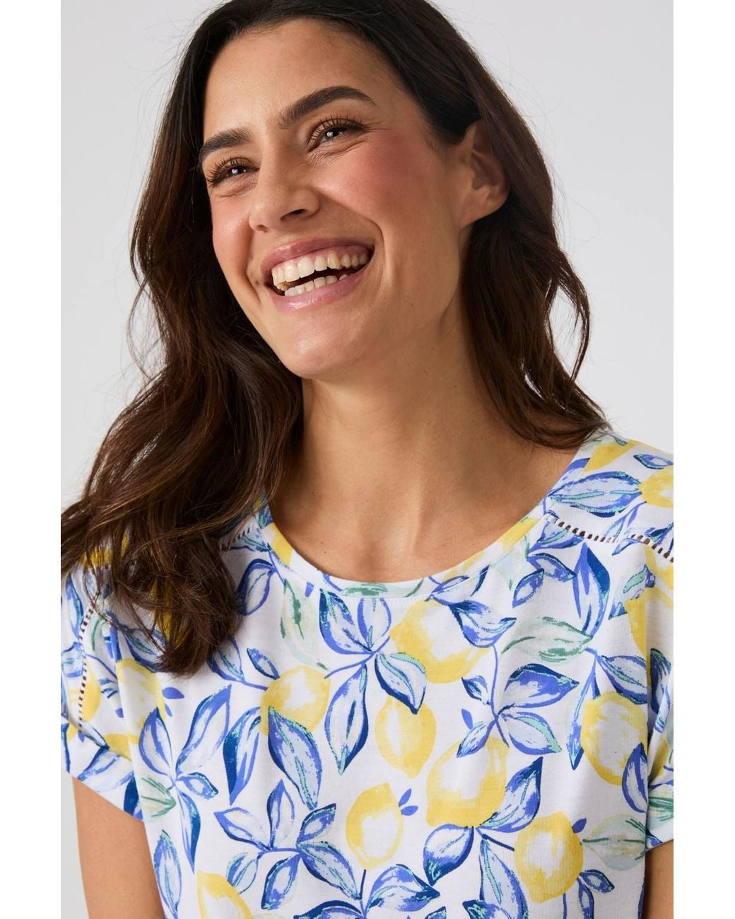 DAMART Blue Climatyl Ladderwork T-Shirt