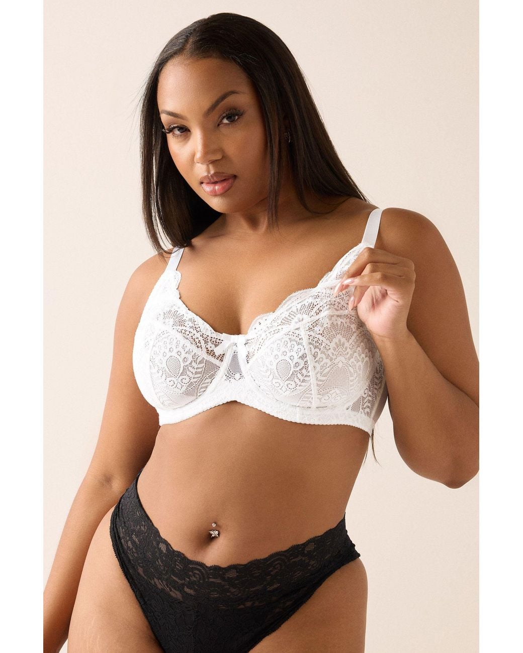 Yours Metallic 2 Pack Swirl Lace Bras