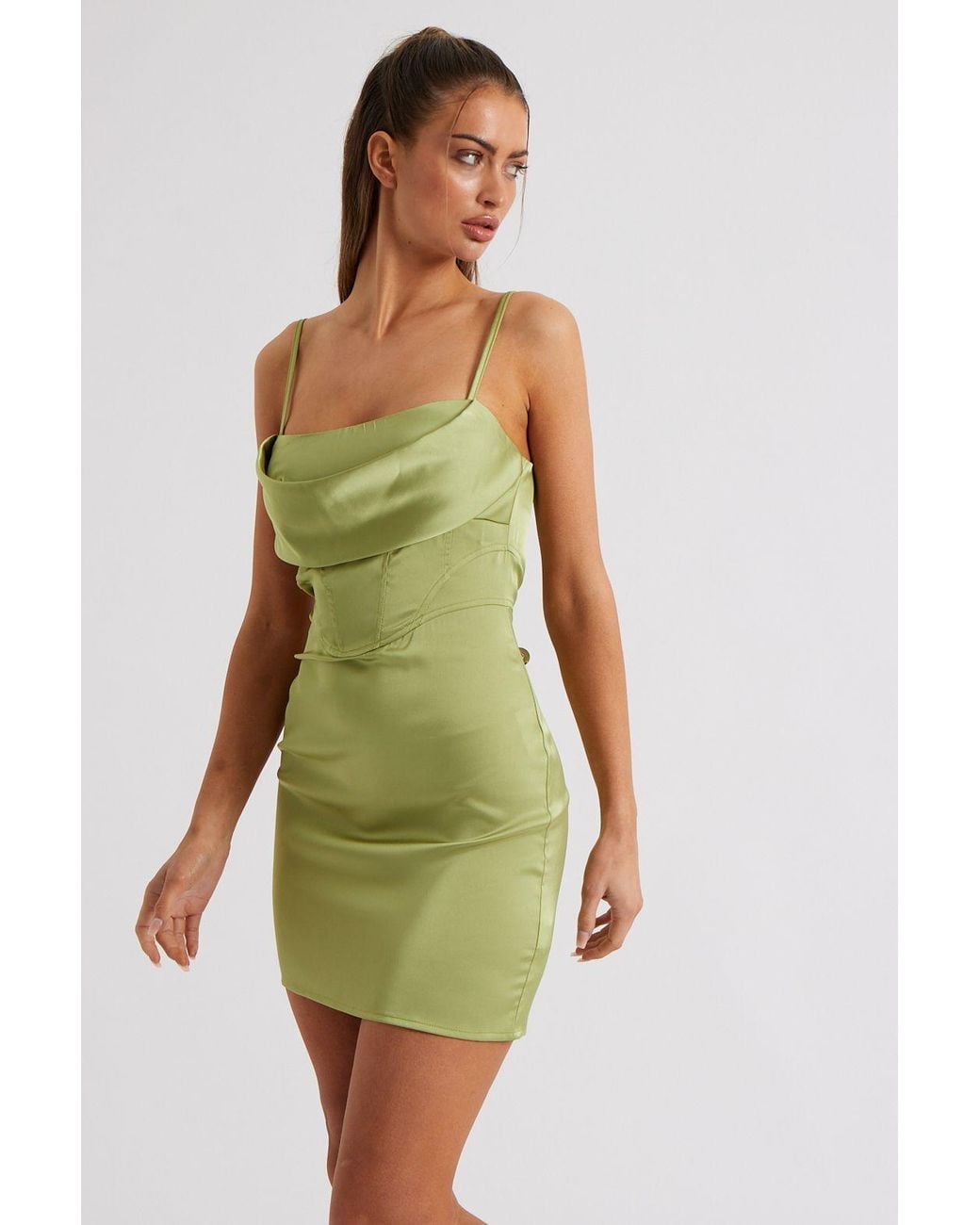 Urban Bliss Yellow Corset Midi Dress
