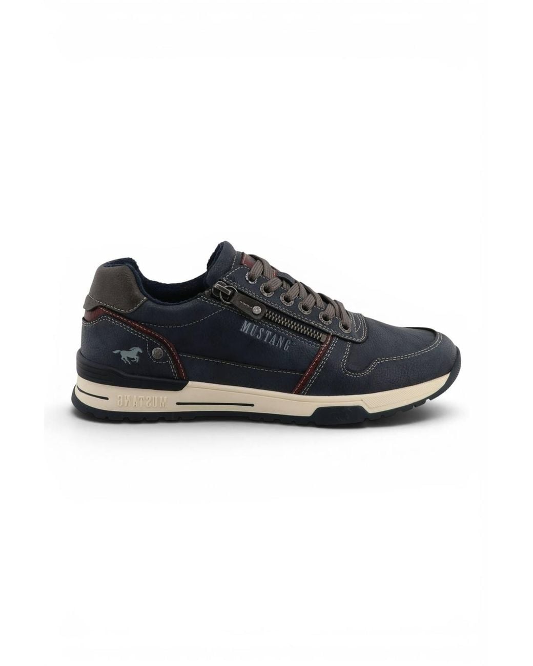 Infinity Leather Black Mustang Faux Leather Trainer Sneaker Shoes for men