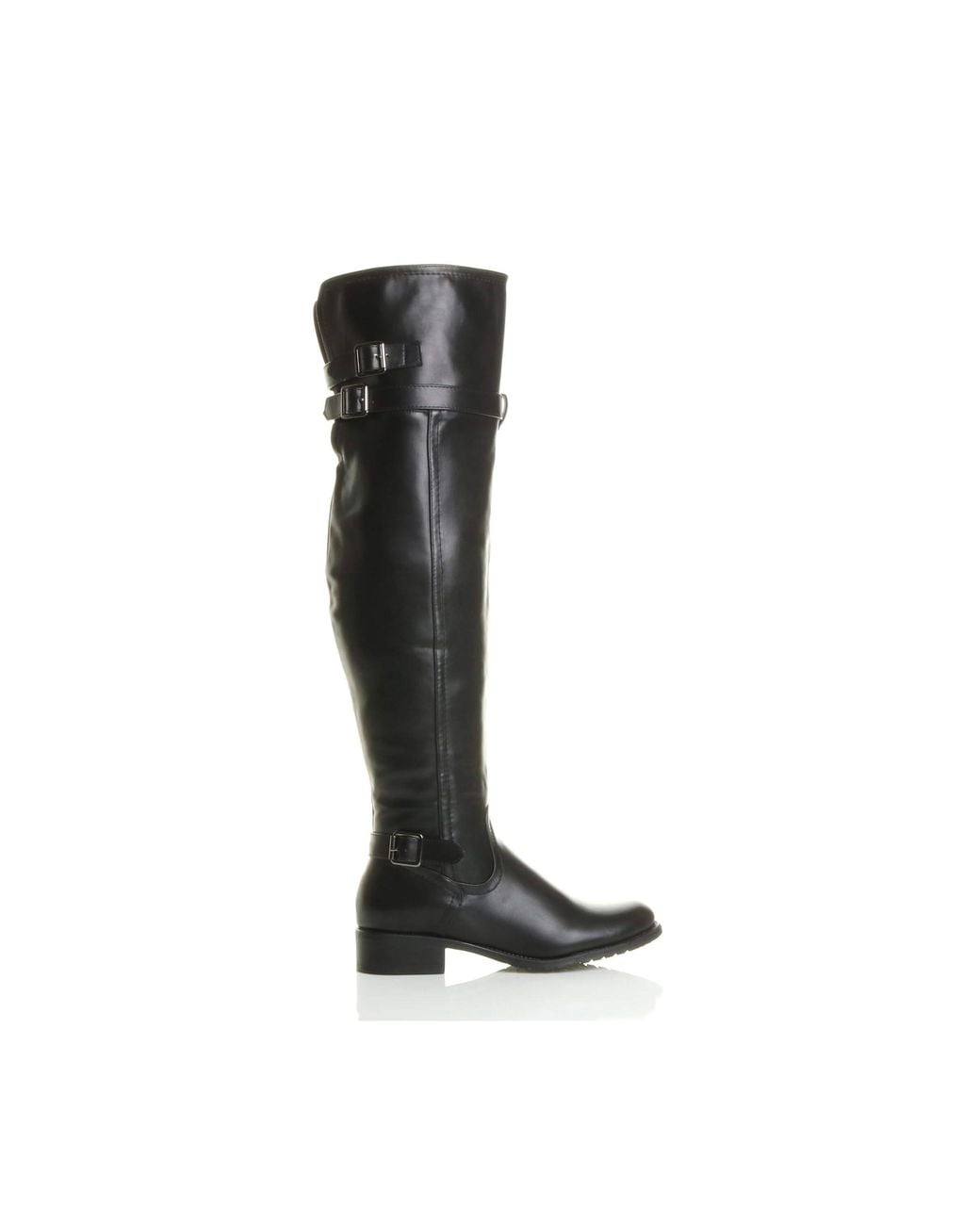 AJVANI Black Riding Over The Knee Boots