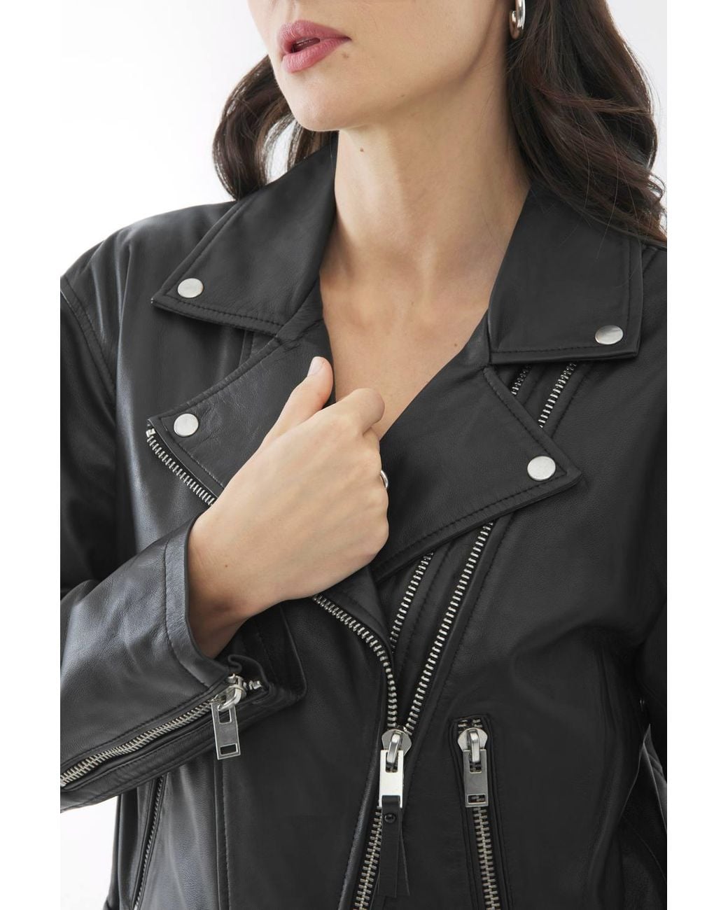 Bolongaro Trevor Black Real Leather Ada Biker Jacket