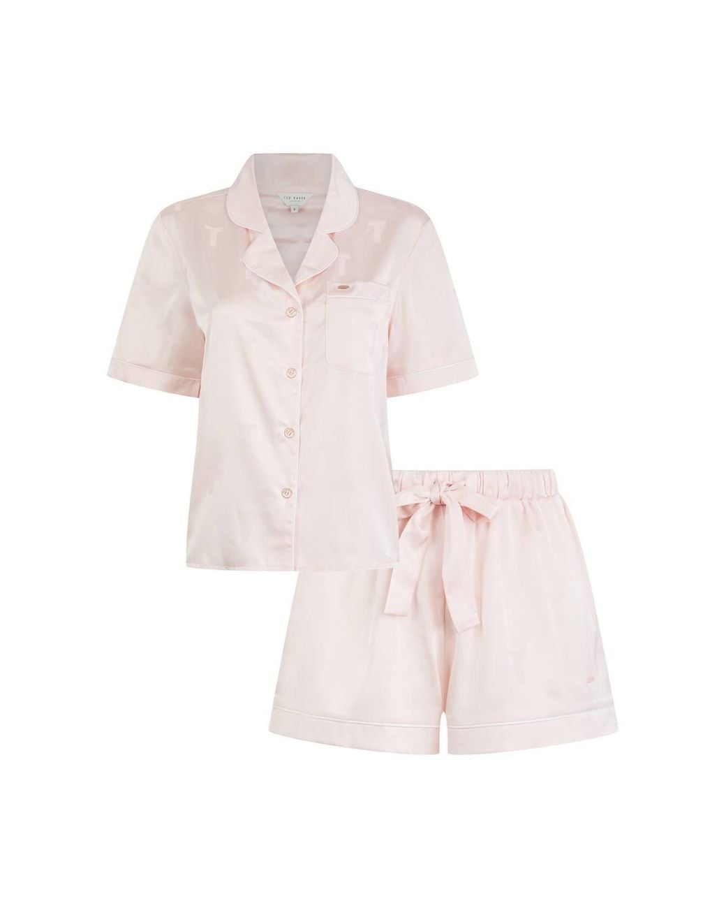 Ted Baker Pink Sybil Short Pyjama Set Mauve Chalk