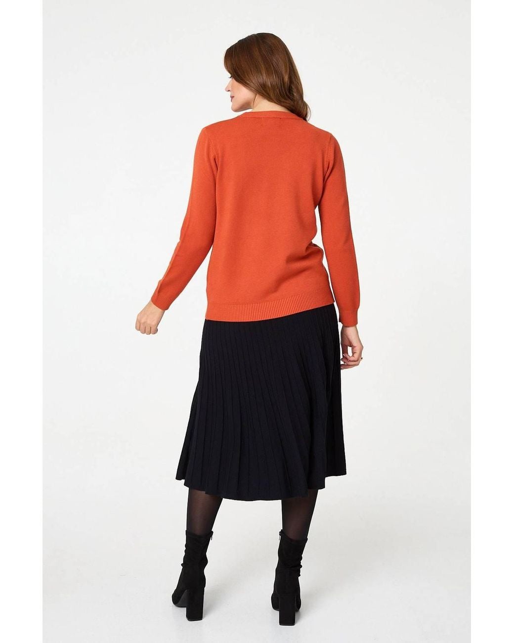 Izabel London Textured Long Sleeve Slim Knit Jumper