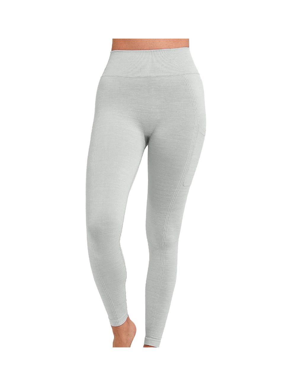 Tridri Gray Melange Sculpted Seamless 3D Leggings