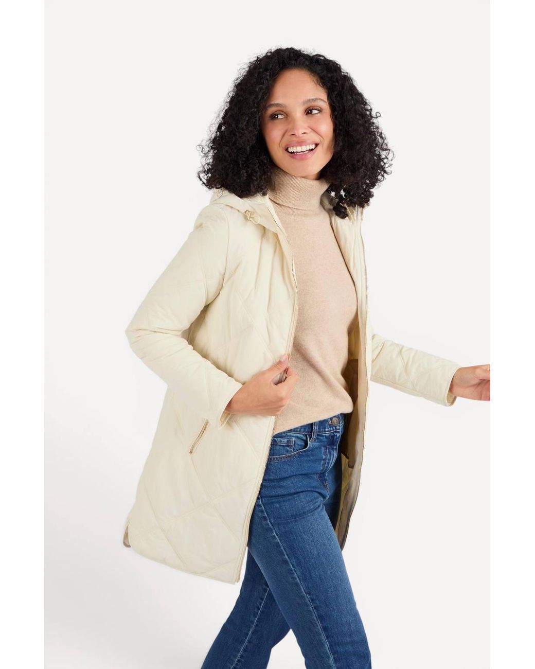 DAMART Natural Quilted Hooded Parka