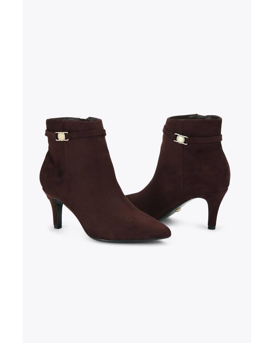 Carvela Kurt Geiger Brown 'Flute Coin' Fabric Boots