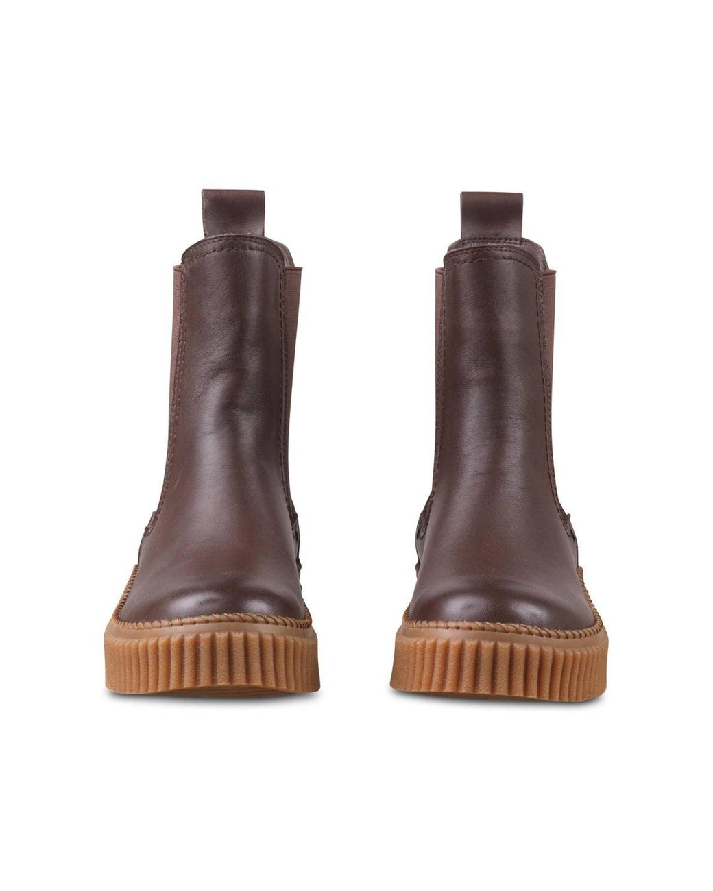 Ilse Jacobsen Brown Chelsea Boots Clay